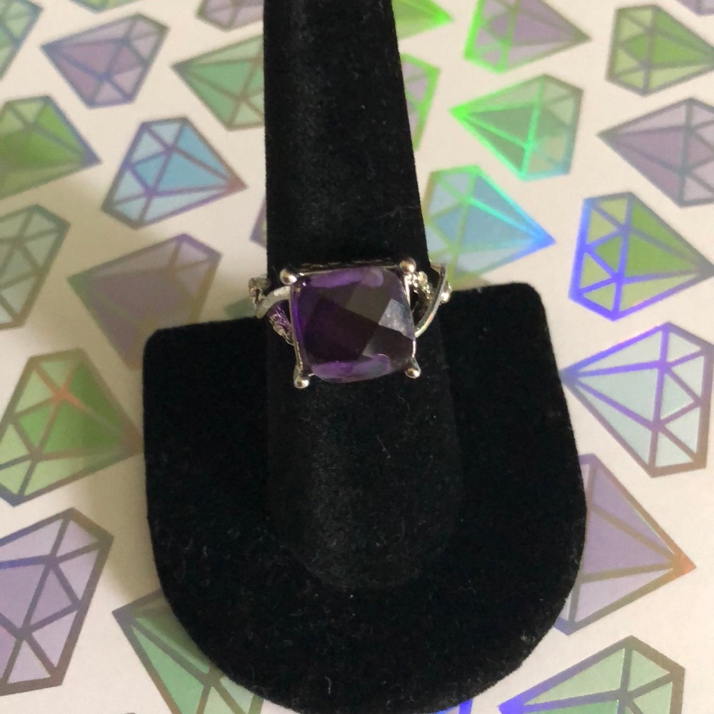 Woman’s Purple and Rhinestone Ring